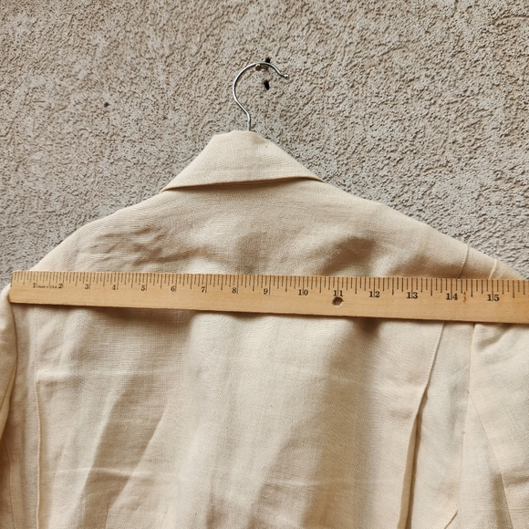 RALPH LAUREN Boy's Blazer Size 4 Twill 100% Linen Jacket Shoulder Pads - Picture 8 of 11